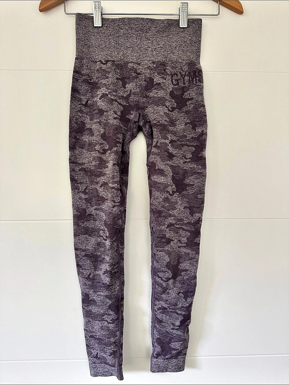 Gymshark Women's Camo Leggings in Purple Like New
